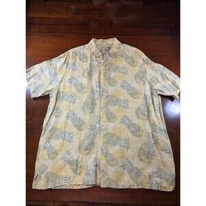 Margaritaville Mens Short Sleeve Camp Shirt Pineapple All-Over Print Size XL